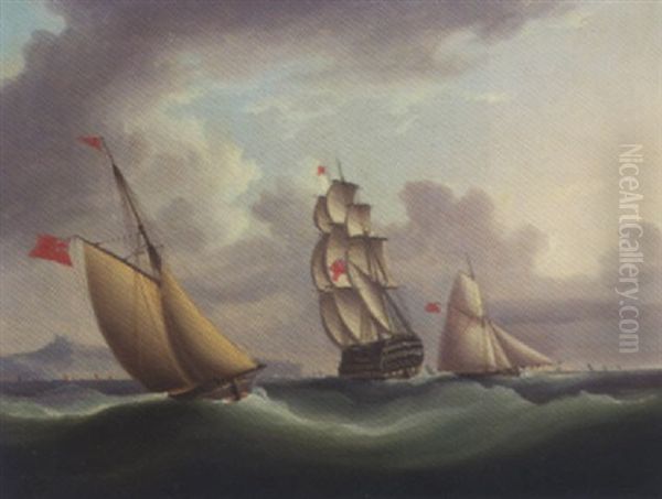 Shipping Off Dover Oil Painting by Thomas Buttersworth