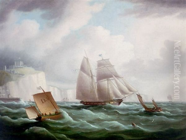 Frigate Off Dover Oil Painting by Thomas Buttersworth