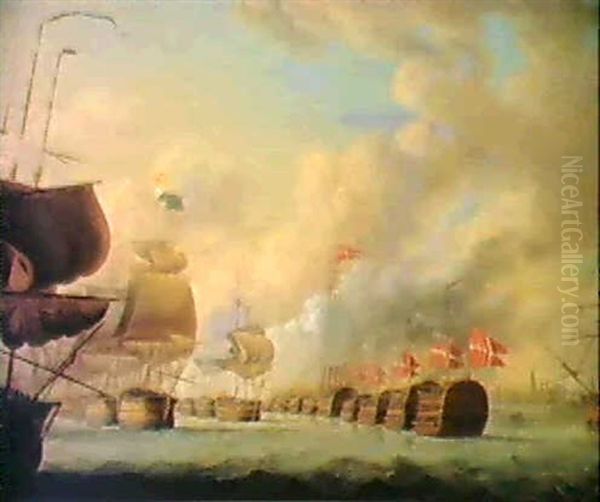 The Battle Of Copenhagen Oil Painting by Thomas Buttersworth