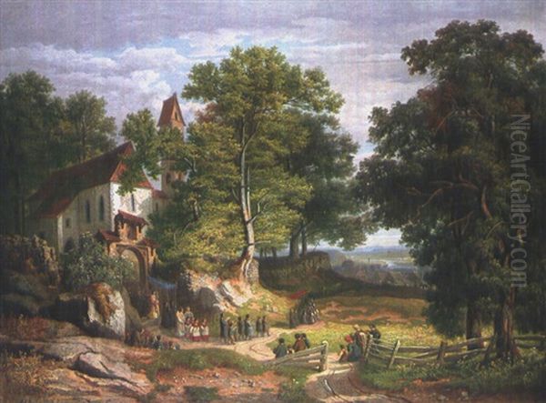 Bei Grunwald Oil Painting by Joseph Nikolaus Buettler