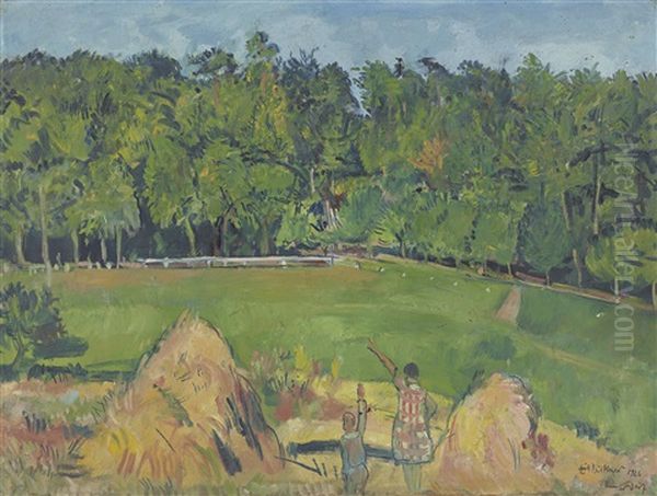 Sommer In Heringsdorf Oil Painting by Erich Buettner