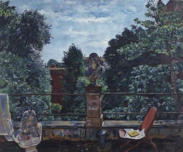 On The Roof Terrace Oil Painting by Erich Buettner