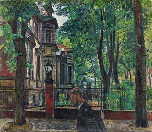 A Villa Near Tiergarten Oil Painting by Erich Buettner