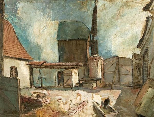 Der Muhlhof Bei Oppin Oil Painting by Erich Buettner