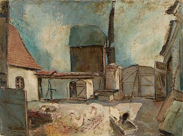 Der Muhlhof Bei Oppin Oil Painting by Erich Buettner