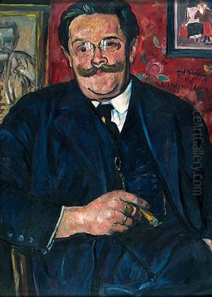 Dr. Adolf Heilborn Oil Painting by Erich Buettner