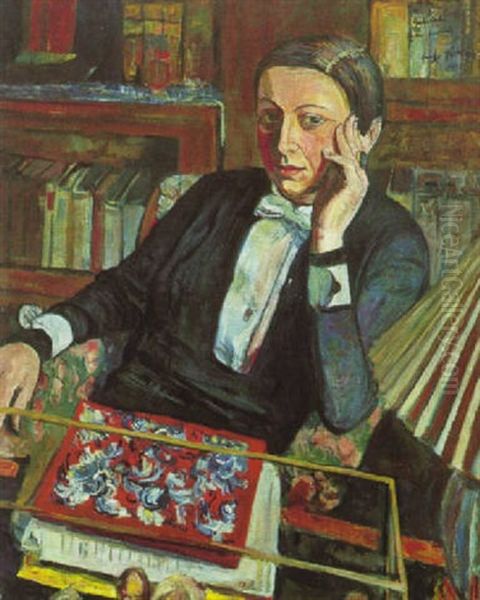 Bildnis Gabriele Esterhardt Oil Painting by Erich Buettner