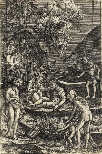 The Judgement Of Paris Oil Painting by Albrecht Altdorfer