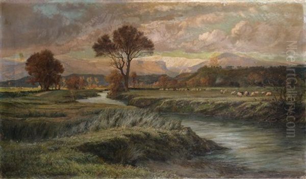 Paysage Oil Painting by Antoine Eugene Ernest Buttura