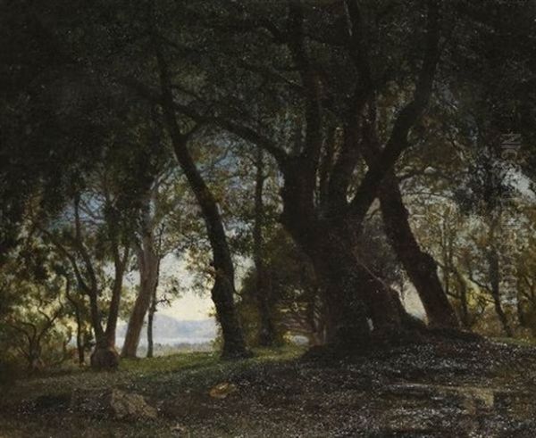 Vue De Cannes Oil Painting by Antoine Eugene Ernest Buttura