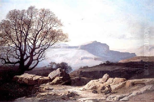 Chasseur Au Repos Sur Les Plateaux De Haute-provence Oil Painting by Antoine Eugene Ernest Buttura