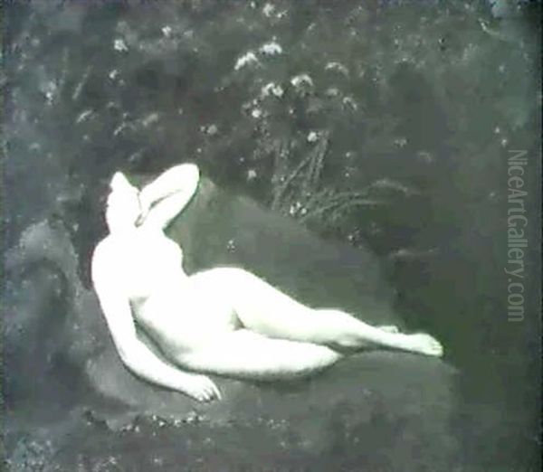 Jeune Femme Nue Allongee Dans Un Paysage Oil Painting by Eugene Ferdinand Buttura