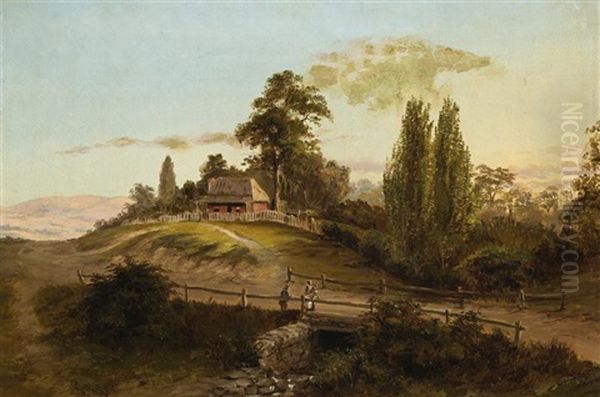 Evening Oil Painting by Abraham Louis Buvelot