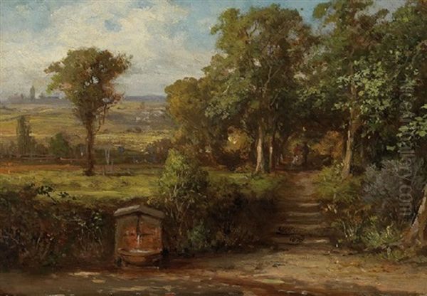 Looking To Knox Church, Melbourne Oil Painting by Abraham Louis Buvelot