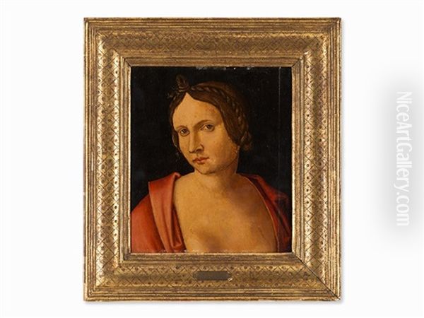 Female Portrait (on Two Joined Parts) Oil Painting by Cornelius Buys the Younger