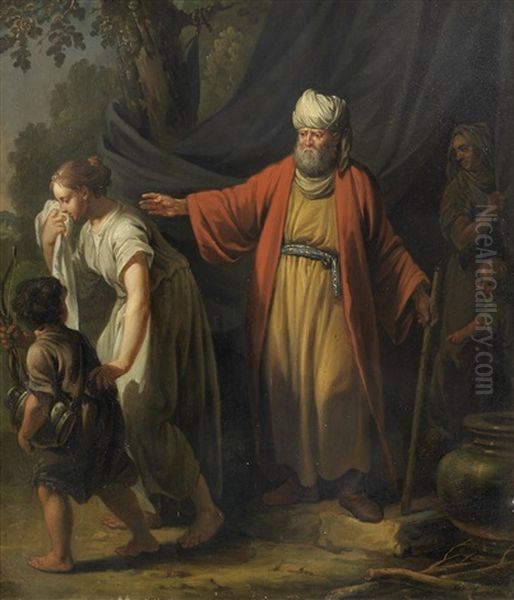 The Banishment Of Hagar Oil Painting by Jacob Buys