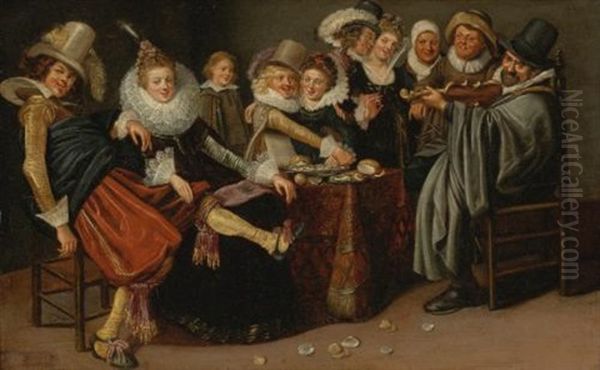 Musical Company In An Interior Oil Painting by Willem Pietersz Buytewech