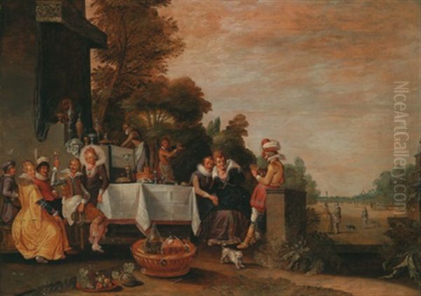 Frohliche Gesellschaft Im Freien Oil Painting by Willem Pietersz Buytewech