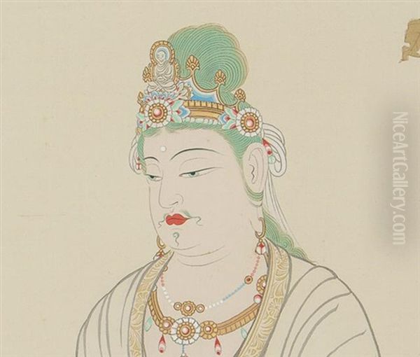 Kannon Oil Painting by Kimura Buzan