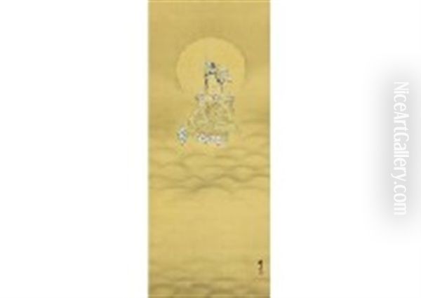 Kannon Oil Painting by Kimura Buzan