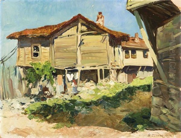 Maison De Campagne Oil Painting by Vyacheslav Pavlovich Bychkov