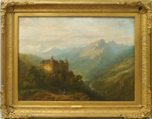 The Pyrenees Oil Painting by Alfred Eduard Agenor de Bylandt