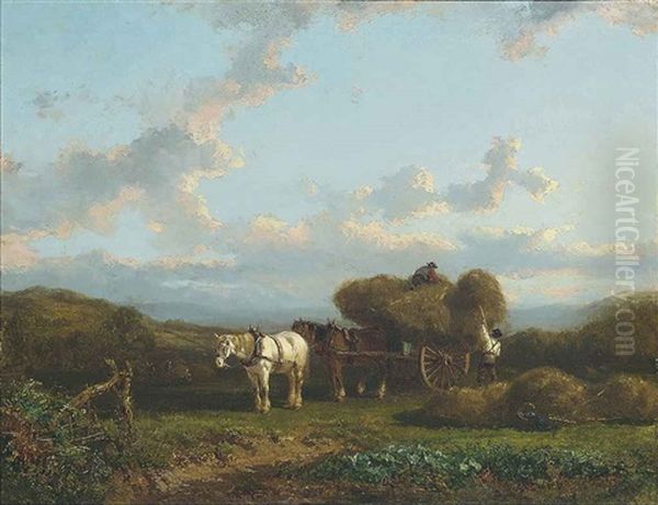 Loading The Haywain Oil Painting by Alfred Eduard Agenor de Bylandt