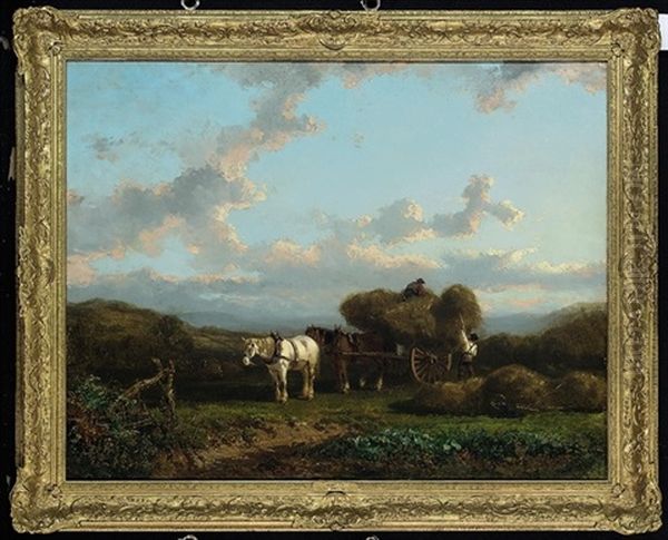 Loading The Haywain Oil Painting by Alfred Eduard Agenor de Bylandt