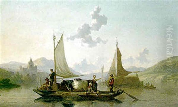 Passage Du Lac Oil Painting by A. de Bylant