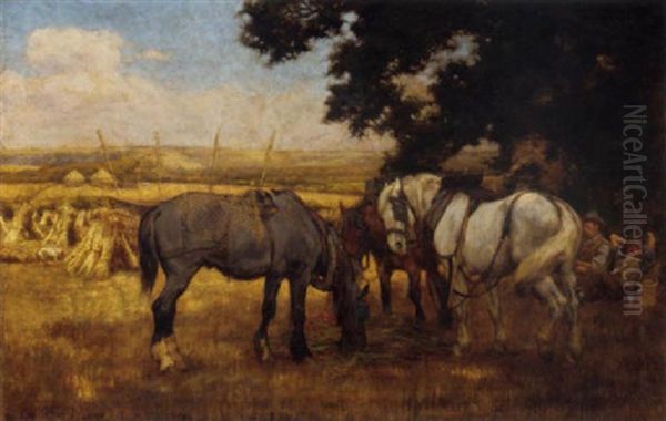 Rest Oil Painting by William Hounsom Byles