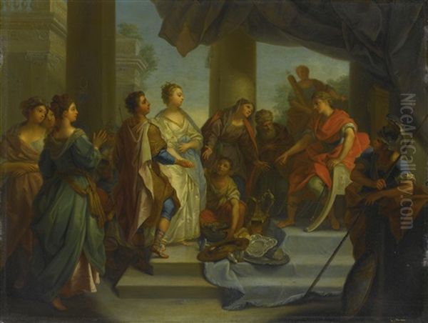 The Continence Of Scipio Oil Painting by Johann Rudolf Byss