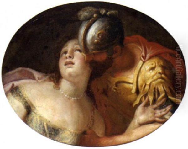 Tarquinius Und Lucrezia, Ein Supraportengemalde Oil Painting by Johann Rudolf Byss