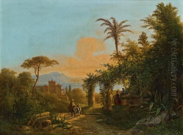 Italienische Landschaft Oil Painting by Joseph Altenkopf