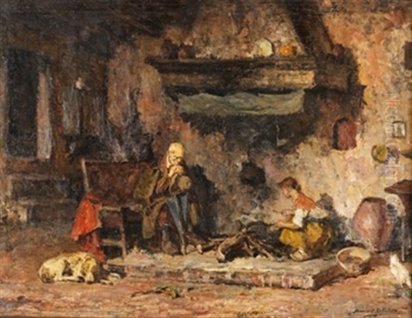 El Albergue Oil Painting by Maximo Juderias Caballero