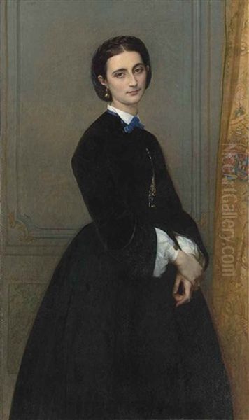 Comtesse Clermont-tonnerre, Nee Victoire De La Tour Du Pin Chambly De La Charce (1836-1915), Lady In Waiting To Princess Maria Clotilde Of Savoy Oil Painting by Alexandre Cabanel