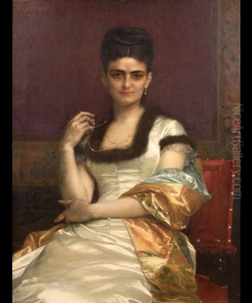 Portrait D'henriette Pereire Oil Painting by Alexandre Cabanel