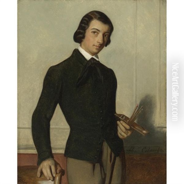 Portrait Of The Artist As A Young Man Oil Painting by Alexandre Cabanel