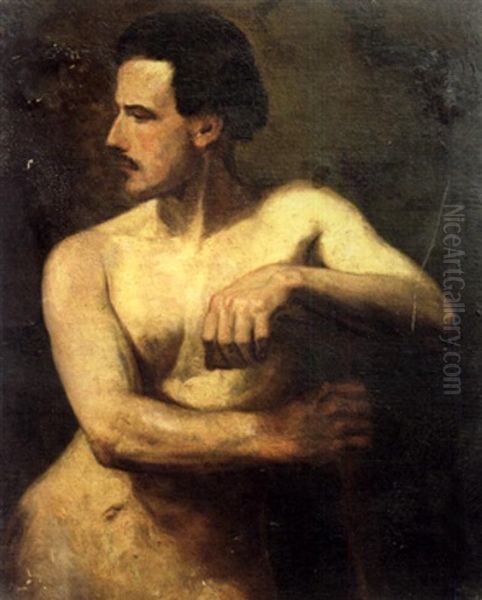 Nu Academique D'homme Oil Painting by Alexandre Cabanel