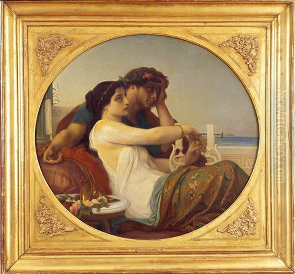 Aglae Et Boniface Oil Painting by Alexandre Cabanel