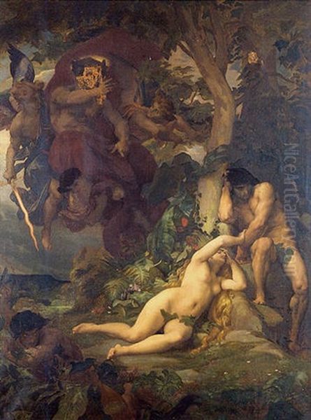 Adam Et Eve, Le Paradis Perdu Oil Painting by Alexandre Cabanel