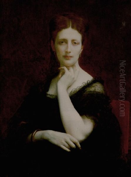 Portrait Of The Duchesse De Vallombrosa Oil Painting by Alexandre Cabanel