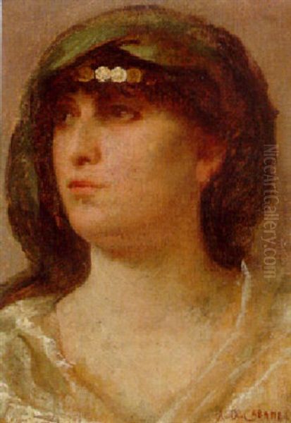 Portraitof Rachel, Head And Shoulders Oil Painting by Alexandre Cabanel