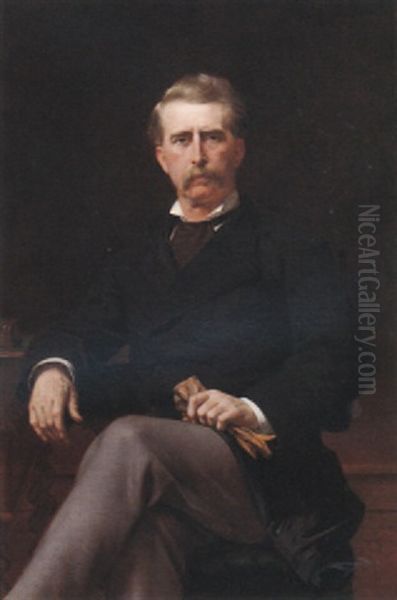 Portrait De John William Mackay Oil Painting by Alexandre Cabanel