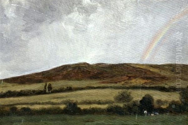 Paysage A L'arc En Ciel Oil Painting by Nicolas Louis Cabat