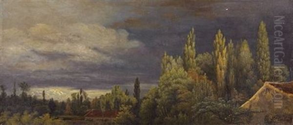 Paysage Boise Oil Painting by Nicolas Louis Cabat