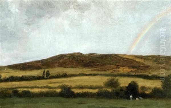 Paysage A L'arc En Ciel Oil Painting by Nicolas Louis Cabat