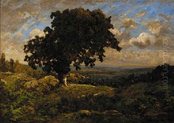 Un Paysage Pres De Carcassone Oil Painting by Louis Alexandre Cabie