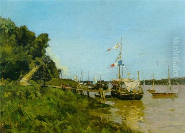 Paysage Marin Oil Painting by Louis Alexandre Cabie