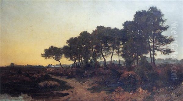 Paisaje Al Anochecer Oil Painting by Louis Alexandre Cabie