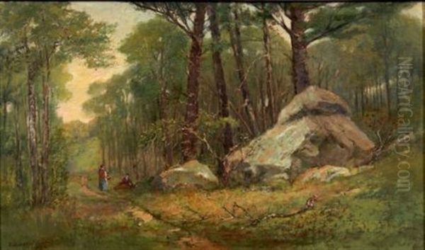 A New England Wood Path by Edward Clarke Cabot